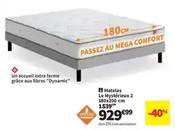 Conforama Mega - matelas le mystérjeux 2 180x200 cm offre