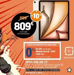 E.Leclerc Total - ipad air 13 offre