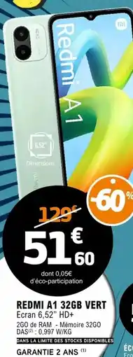 E.Leclerc Ram - redmi a 1 326b vert ecran offre