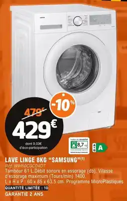 E.Leclerc Samsung - lave linge 8kg offre