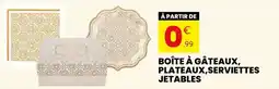 Stokomani Boîte à gâteaux, plateaux,serviettes jetables offre