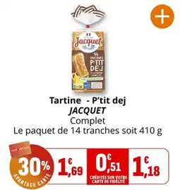 Coccinelle Express Tartine - p'tit dej jacquet offre