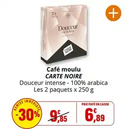 Coccinelle Express Café moulu carte noire offre