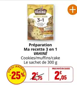 Coccinelle Express Préparation ma recette 3 en 1 vahiné offre