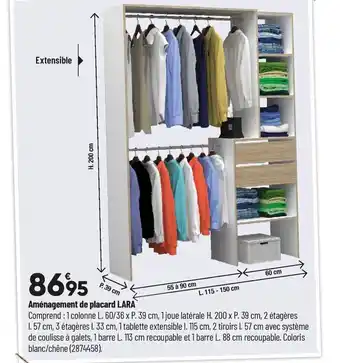 Bricorama Aménagement de placard lara offre