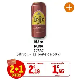 Coccinelle Express Bière ruby leffe offre