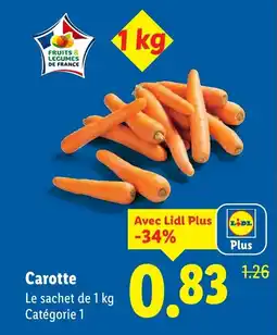 Lidl Carotte offre