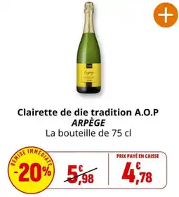 Coccinelle Express Clairette de die tradition a.o.p arpège REMISE offre