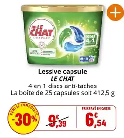 Coccinelle Express Lessive capsule le chat offre