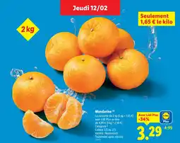 Lidl Mandarine offre