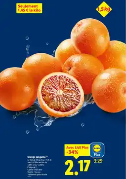 Lidl Orange sanguine offre