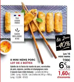 Thiriet 8 mini nems porc offre
