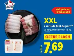 Lidl 2 rôtis de filet de porc offre