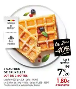 Thiriet 4 gaufres de bruxelles offre