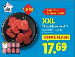 Lidl 16 hachés au bœuf offre