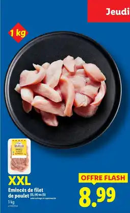 Lidl Emincés de filet de poulet offre