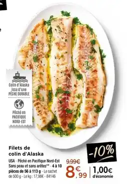 Thiriet Filets de colin d'alaska offre