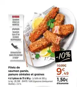 Thiriet Filets de saumon panés panure céréales et graines offre