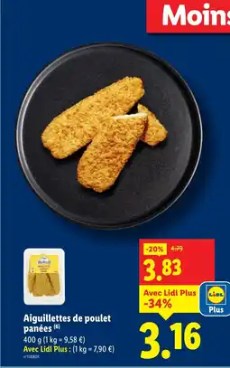 Lidl Aiguillettes de poulet panées offre