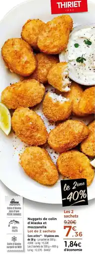 Thiriet Nuggets de colin d'alaska et mozzarella offre