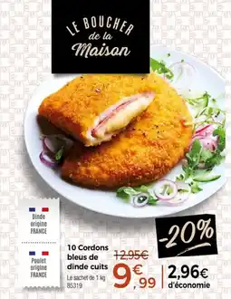 Thiriet 10 cordons bleus de dinde cuits offre