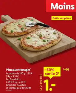 Lidl Pizza aux fromages offre