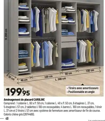 Bricorama Aménagement de placard caroline offre
