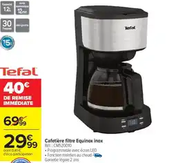 Carrefour Market Cafetière filtre equinox inox offre