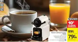 Carrefour Market Machine à café nespresso inissia blanche offre