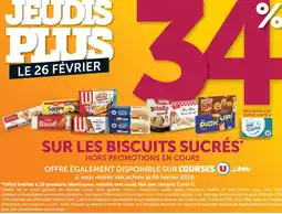 Hyper U SUR LES BISCUITS SUCRÉSSUR LES BISCUITS SUCRÉS* PROMOTIONS EN COURS offre