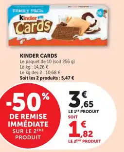 Hyper U Kinder cards offre