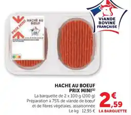 Hyper U Hache au boeuf prix mini offre