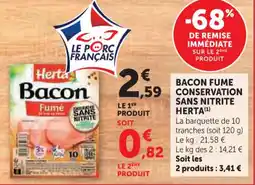 Hyper U Bacon fume sans nitrite herta offre