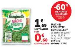 Hyper U Mache, roquette sachet bonduelle offre