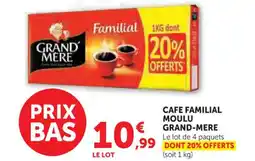 Hyper U Cafe familial moulu grand-mere offre
