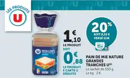 Hyper U Pain de mie nature tranches u offre