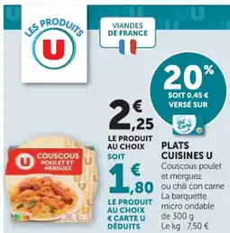 Hyper U Plats cuisines u offre