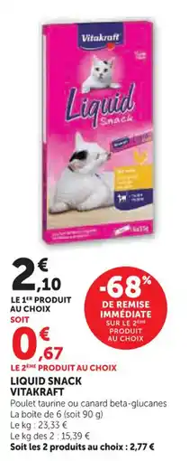 Hyper U Liquid snack vitakraft offre