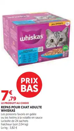 Hyper U Repas pour chat adulte whiskas offre