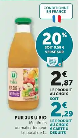 Hyper U Pur jus u bio offre