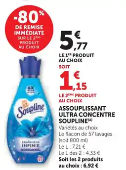 Hyper U Assouplissant ultra concentre soupline offre