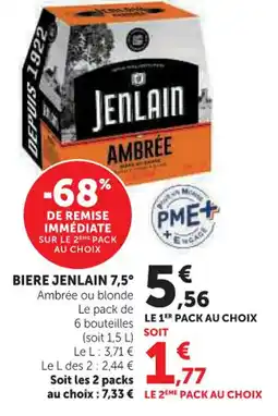 Hyper U Biere jenlain 7,5° offre
