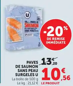 Hyper U Paves de saumon sans peau surgeles u offre