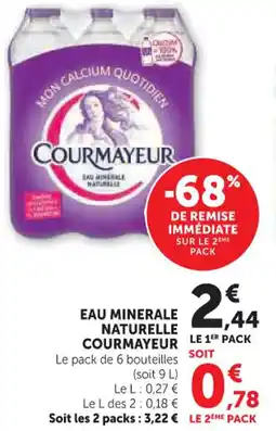 Hyper U Eau minerale naturelle courmayeur offre
