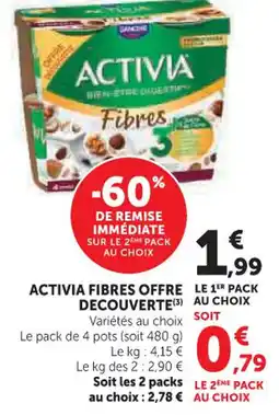 Hyper U Activia fibres offre le decouverte offre