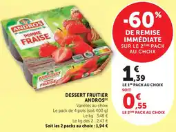 Hyper U Dessert fruitier andros offre