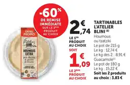 Hyper U Tartinables l'atelier blini offre