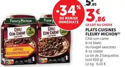 Hyper U Plats cuisines fleury michon offre