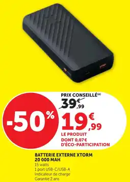 Hyper U Batterie externe xtorm offre