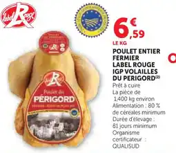 Hyper U Poulet entier fermier label rouge igp volailles du perigord offre